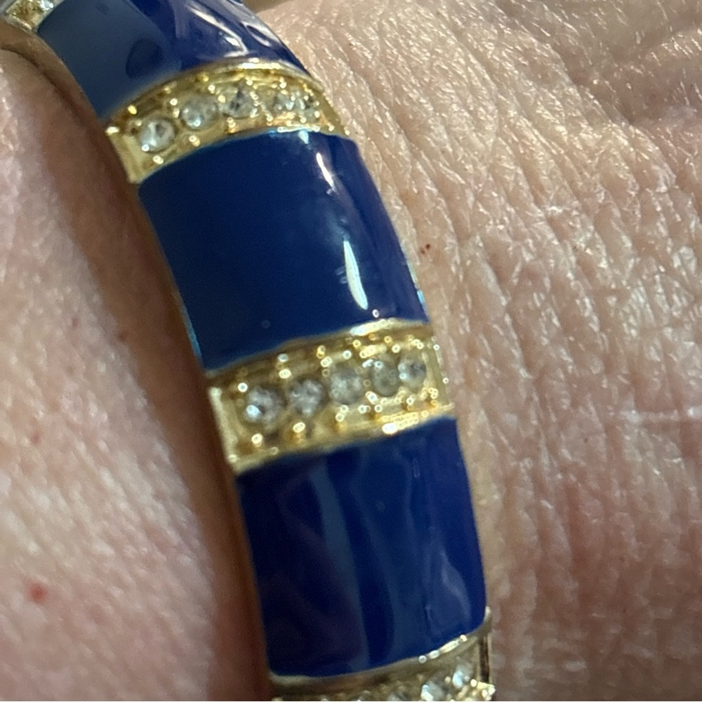 Sequin Royal Blue Rhinestone Clamp bracelet - Picture 6 of 6